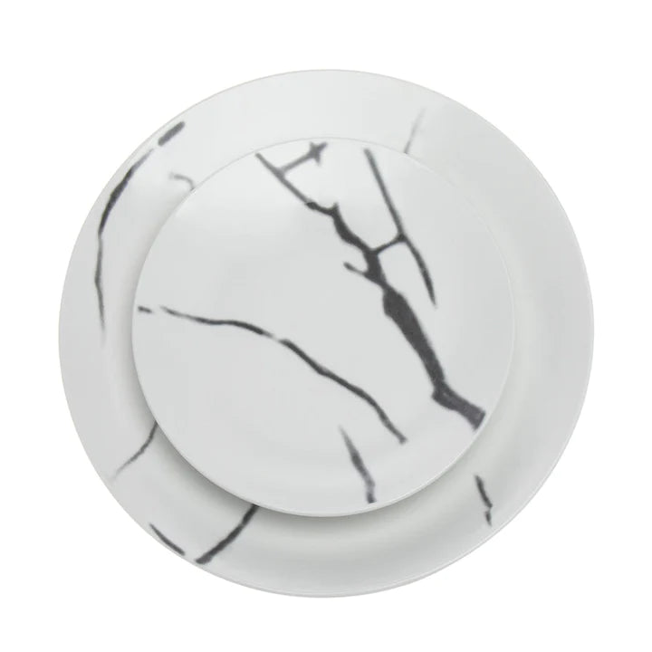 Boulon Black Porcelain 12 Piece Dinnerware Set, Service For 4 - Echo Dining