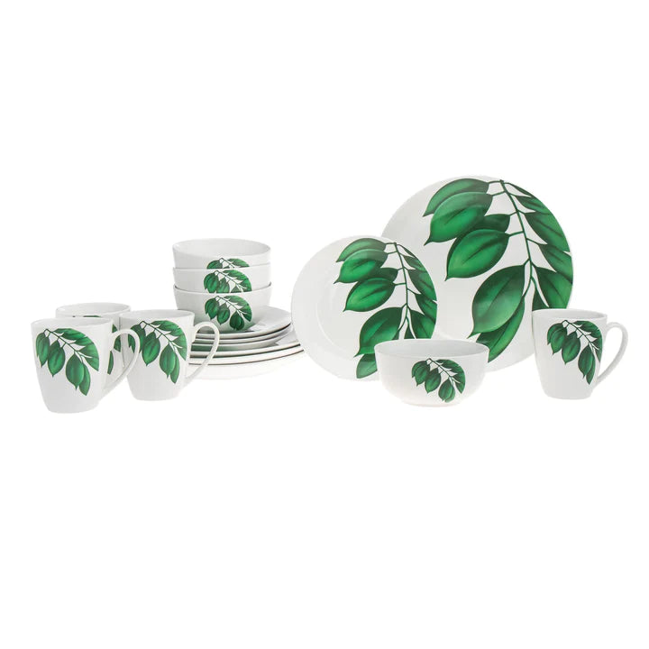 GODINGER Palma Porcelain 16 Piece Dinnerware Set, Service For 4 - Echo Dining