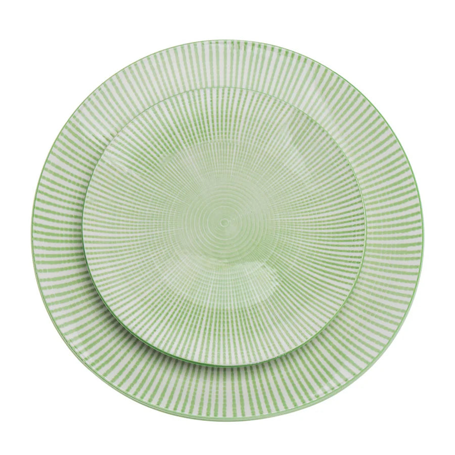 GODINGER Laura Green Porcelain 12 Piece Dinnerware Set, Service For 4 - Echo Dining