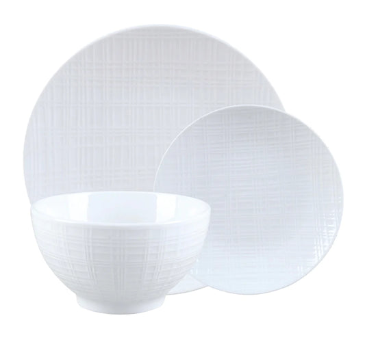 Freemont Porcelain 12 Piece Dinnerware Set, Service for 4 - Echo Dining