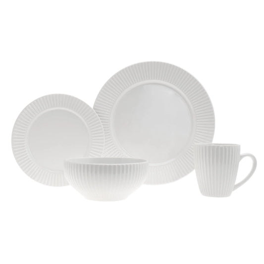 GODINGER Inventure Porcelain 16 Piece Dinnerware Set, Service For 4 - Echo Dining