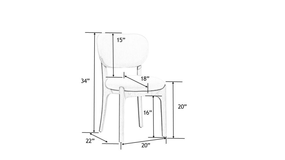 SURYA Devin Dining Chair 2 Piece