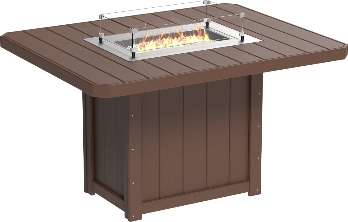 LUXCRAFT Lumin 62" Rectangular Counter Fire Table - Echo Dining
