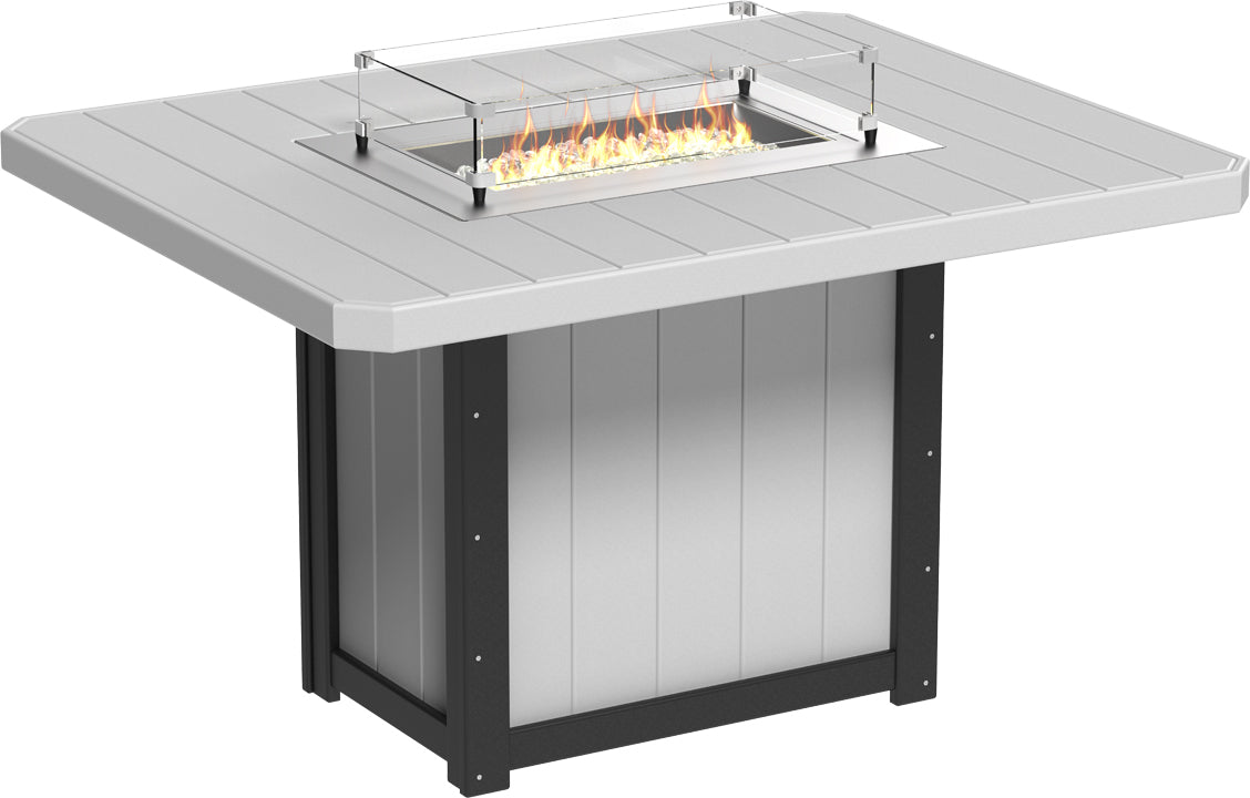 LUXCRAFT Lumin 62" Rectangular Counter Fire Table - Echo Dining