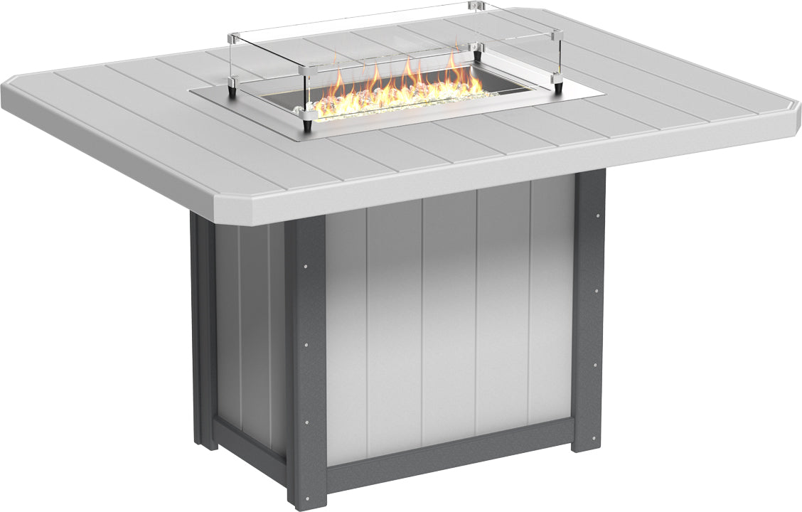 LUXCRAFT Lumin 62" Rectangular Counter Fire Table - Echo Dining