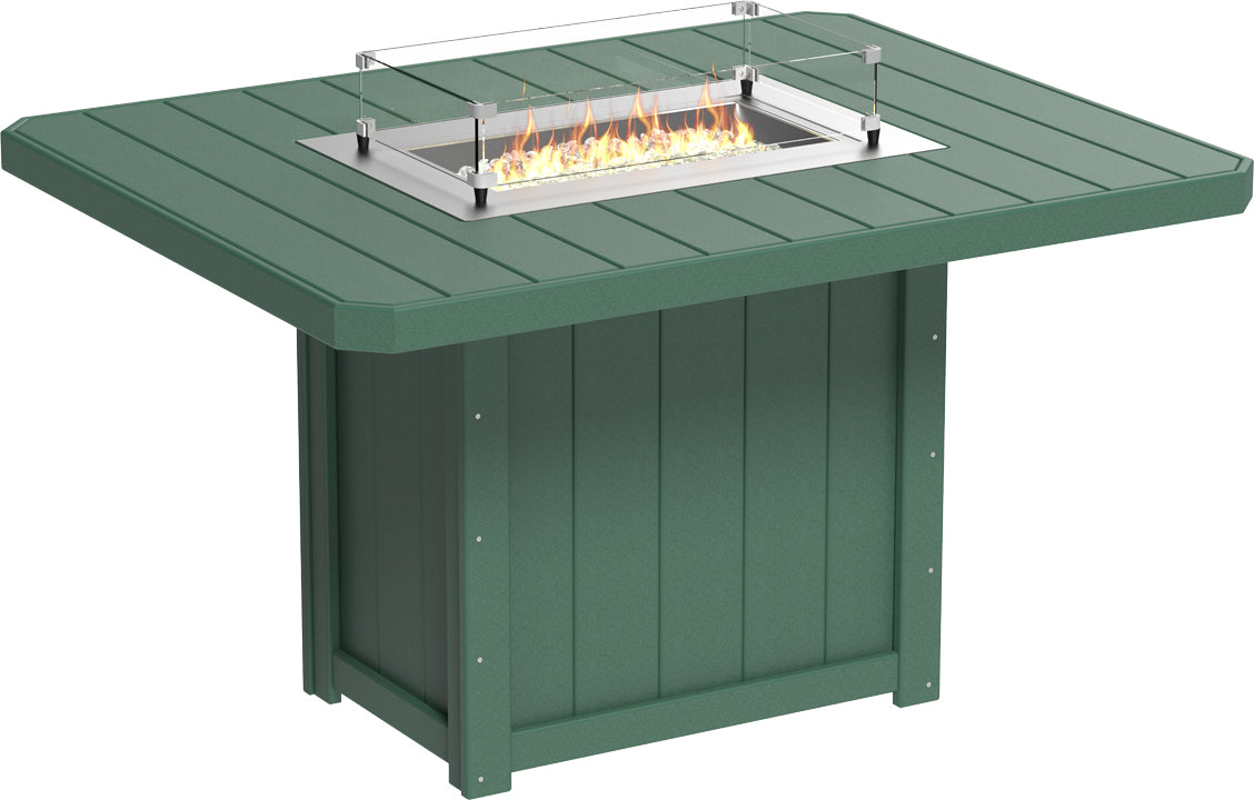 LUXCRAFT Lumin 62" Rectangular Counter Fire Table - Echo Dining
