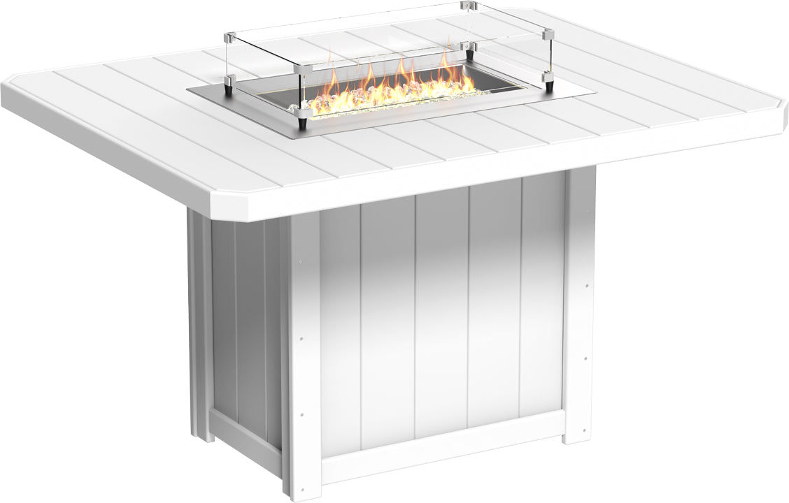 LUXCRAFT Lumin 62" Rectangular Counter Fire Table - Echo Dining