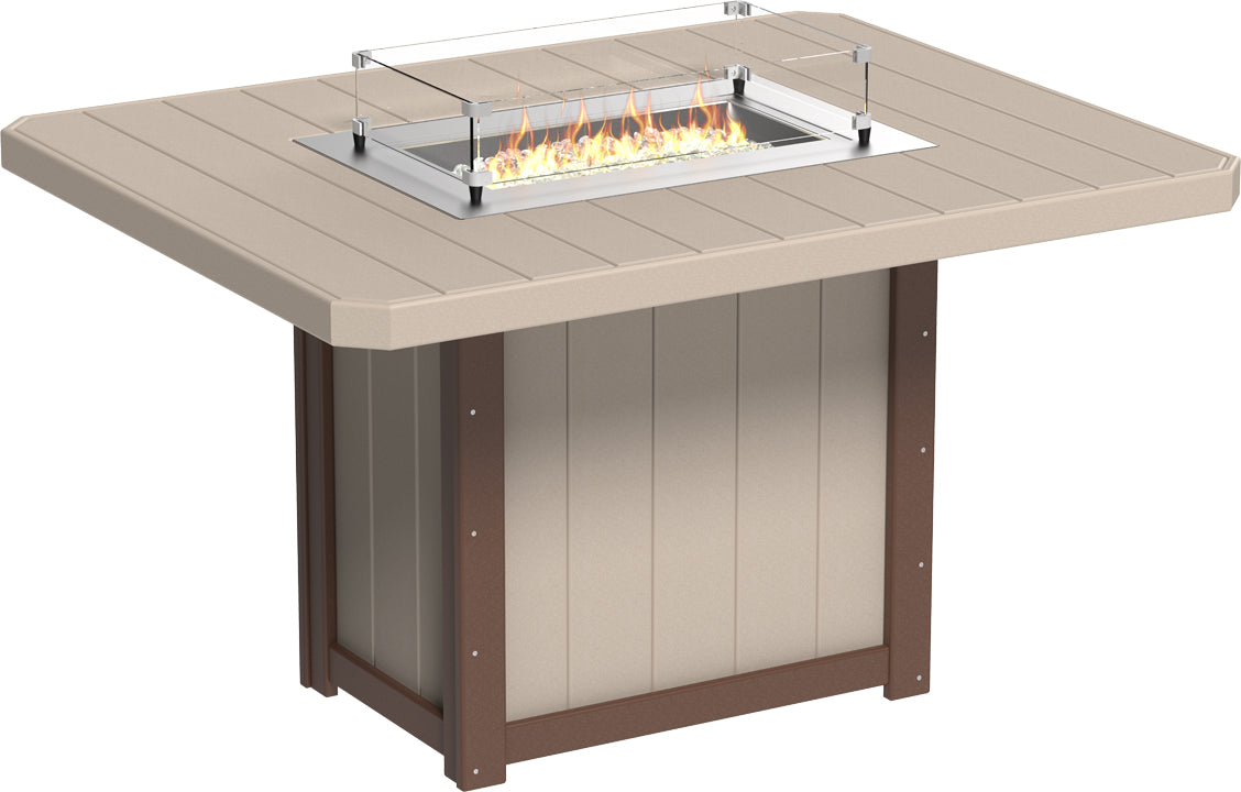 LUXCRAFT Lumin 62" Rectangular Counter Fire Table - Echo Dining