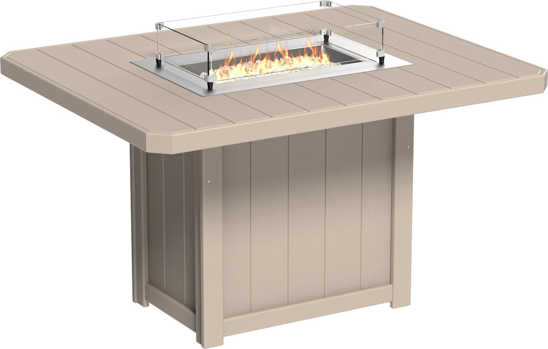 LUXCRAFT Lumin 62" Rectangular Counter Fire Table - Echo Dining