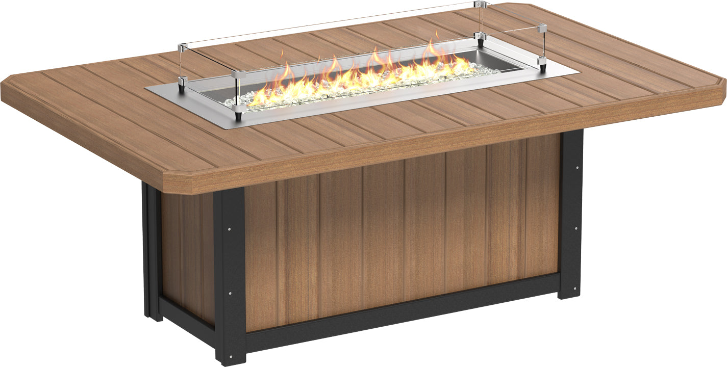 LUXCRAFT Lumin 79" Rectangular Fire Dining Table - Echo Dining