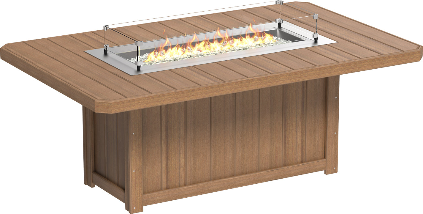 LUXCRAFT Lumin 79" Rectangular Fire Dining Table - Echo Dining