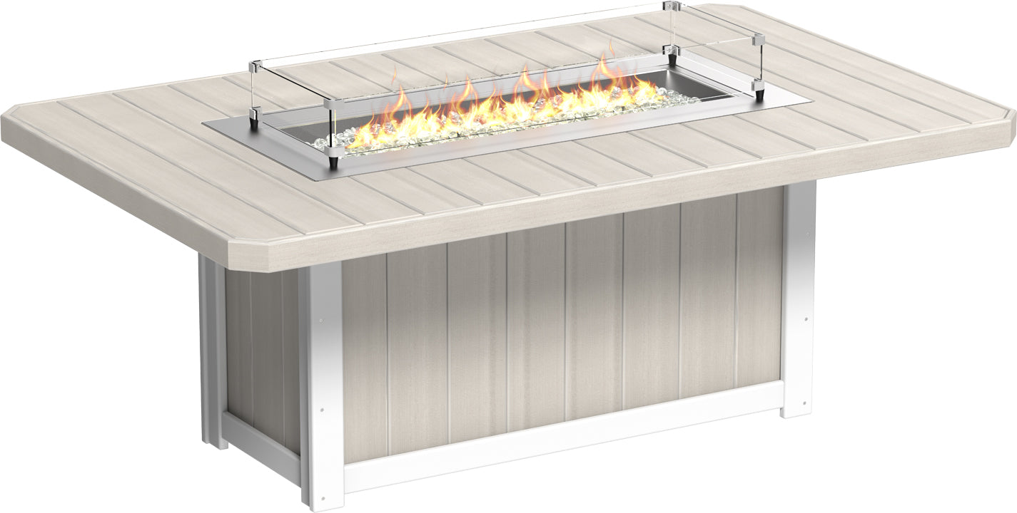 LUXCRAFT Lumin 79" Rectangular Fire Dining Table - Echo Dining