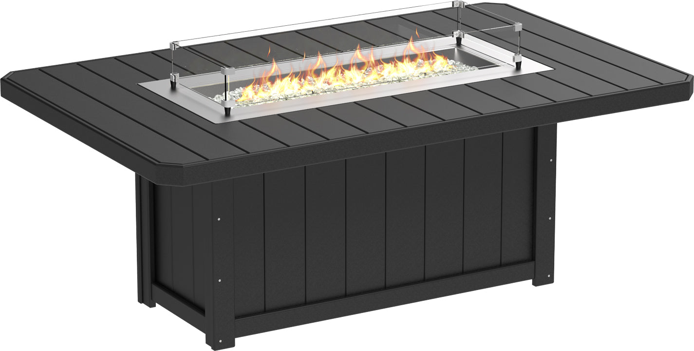 LUXCRAFT Lumin 79" Rectangular Fire Dining Table - Echo Dining