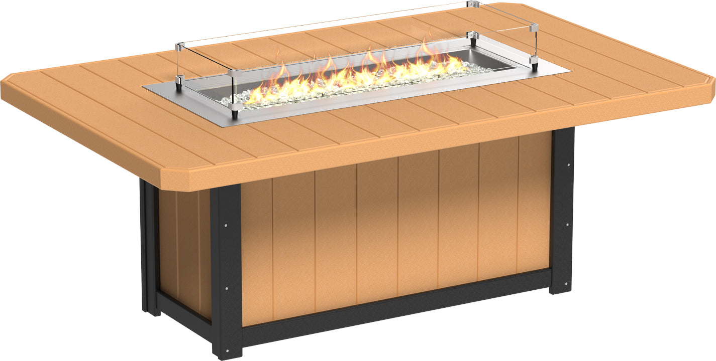 LUXCRAFT Lumin 79" Rectangular Fire Dining Table - Echo Dining