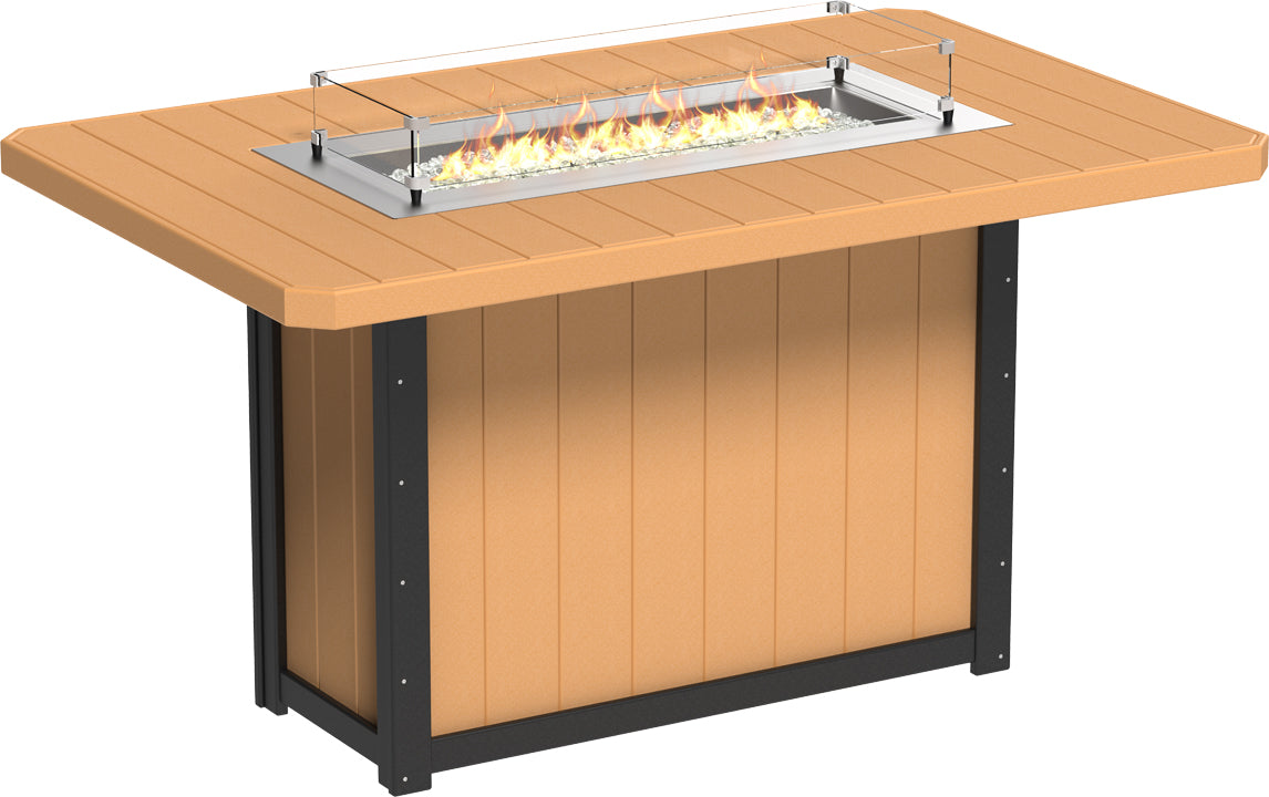LUXCRAFT Lumin Rectangular Bar Fire Table 79" - Echo Dining