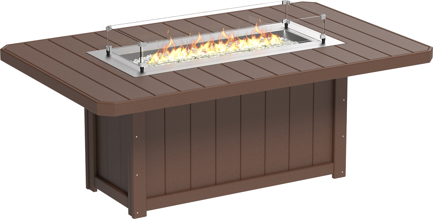 LUXCRAFT Lumin 79" Rectangular Fire Dining Table - Echo Dining