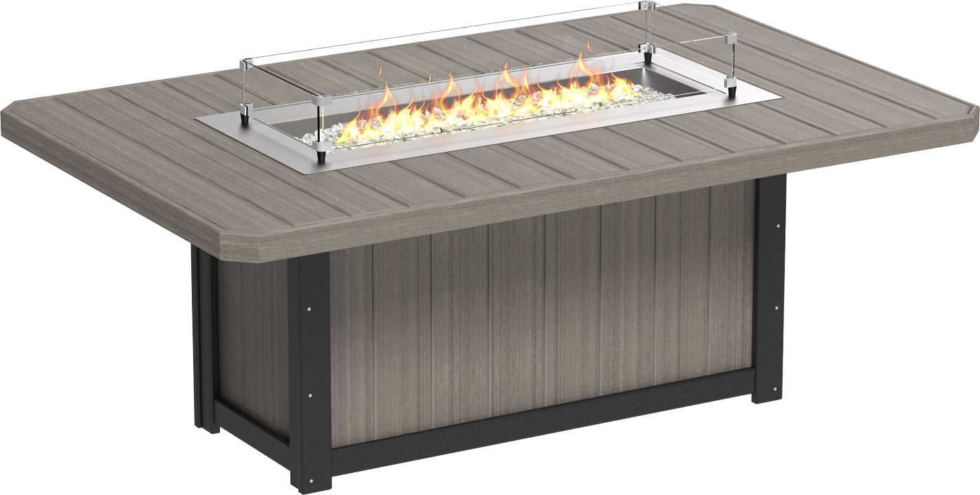 LUXCRAFT Lumin 79" Rectangular Fire Dining Table - Echo Dining