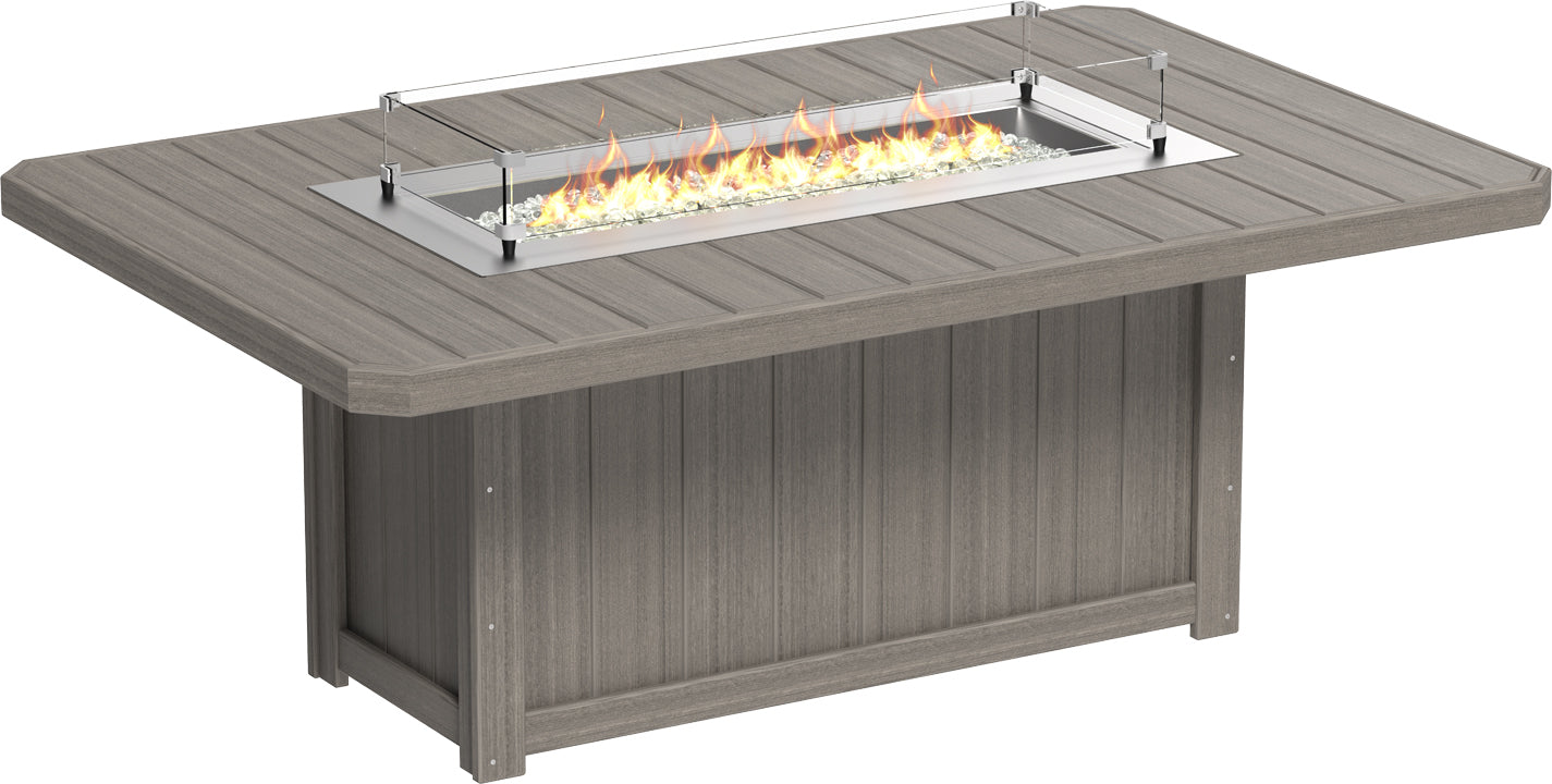 LUXCRAFT Lumin 79" Rectangular Fire Dining Table - Echo Dining