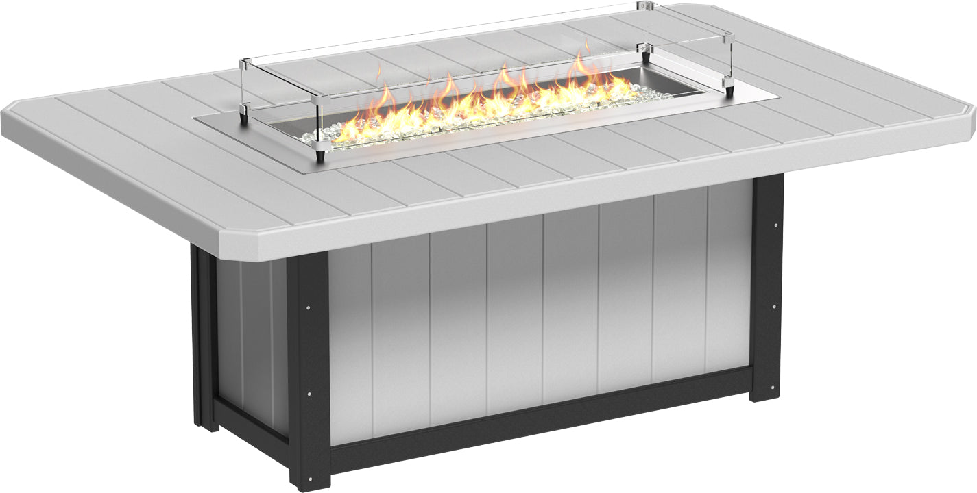 LUXCRAFT Lumin 79" Rectangular Fire Dining Table - Echo Dining