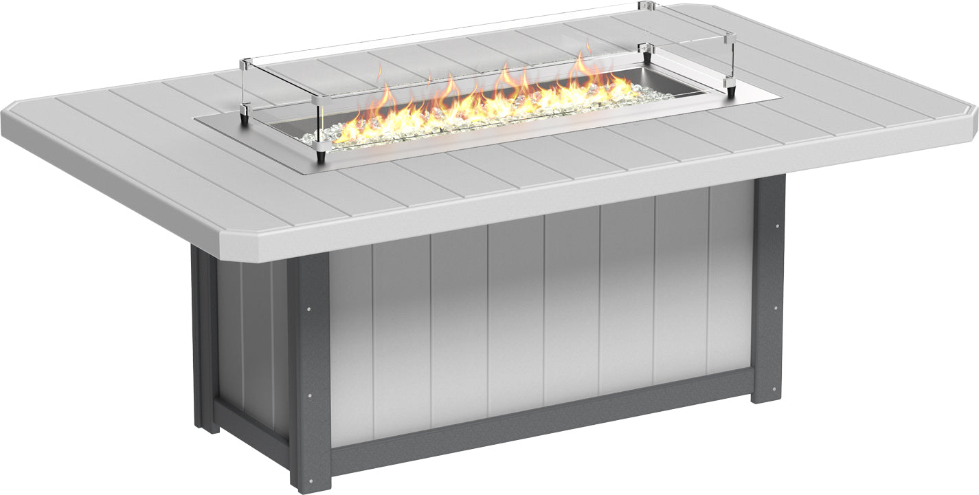 LUXCRAFT Lumin 79" Rectangular Fire Dining Table - Echo Dining