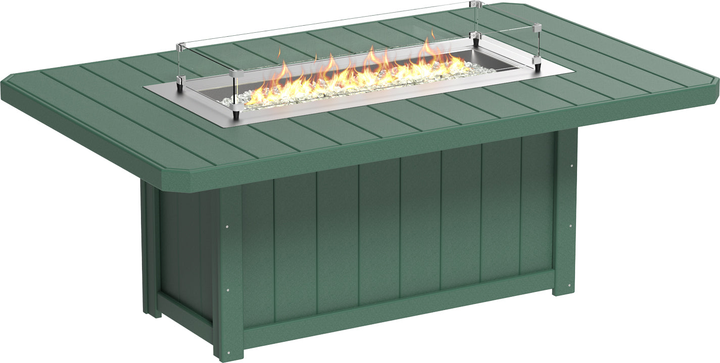 LUXCRAFT Lumin 79" Rectangular Fire Dining Table - Echo Dining