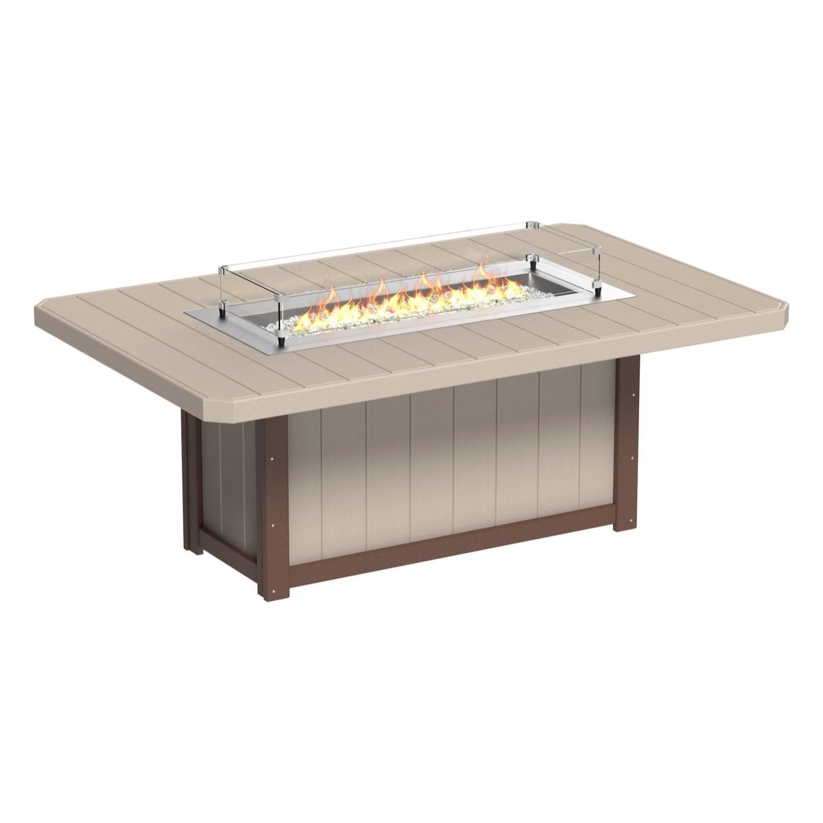 LUXCRAFT Lumin 79" Rectangular Fire Dining Table - Echo Dining