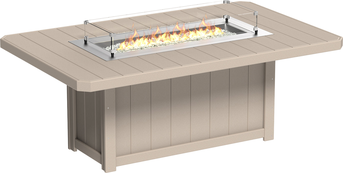 LUXCRAFT Lumin 79" Rectangular Fire Dining Table - Echo Dining