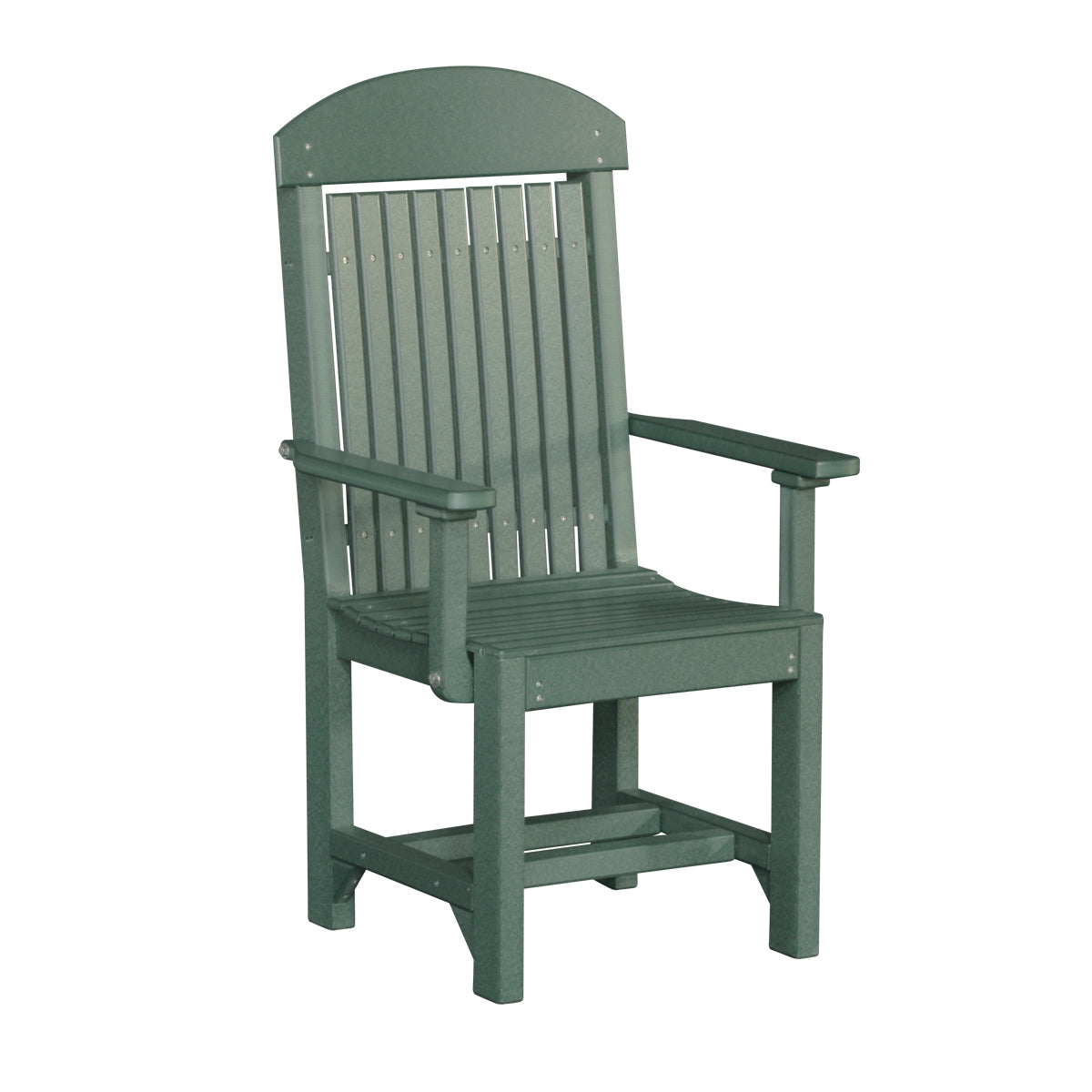 LuxCraft regular arm chair in green, perfect for a vibrant outdoor space