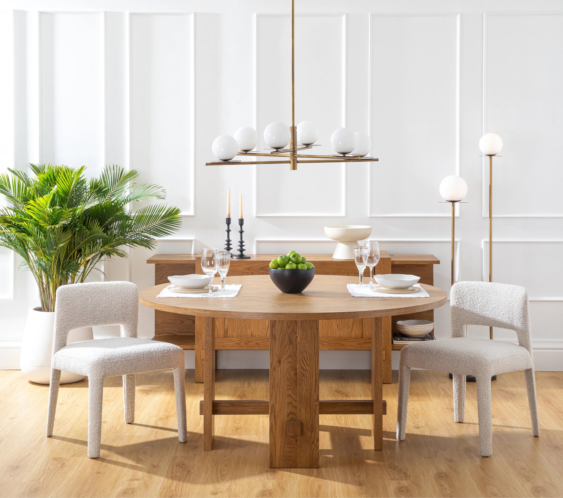 AURA LIVING Sunnyside Round Dining Table - Echo Dining