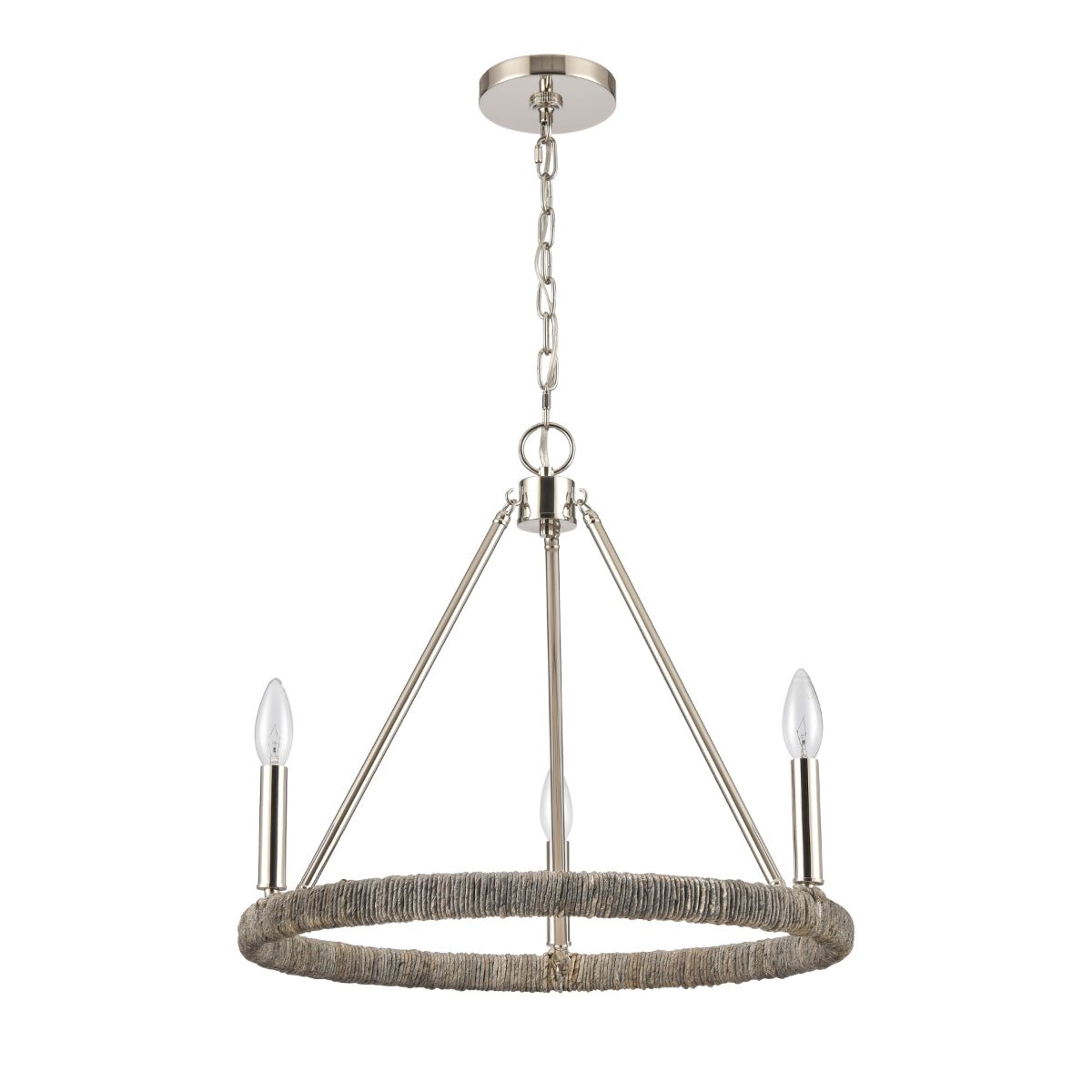 ELK HOME Abaca 20'' Wide 3 - Light Chandelier - Echo Dining