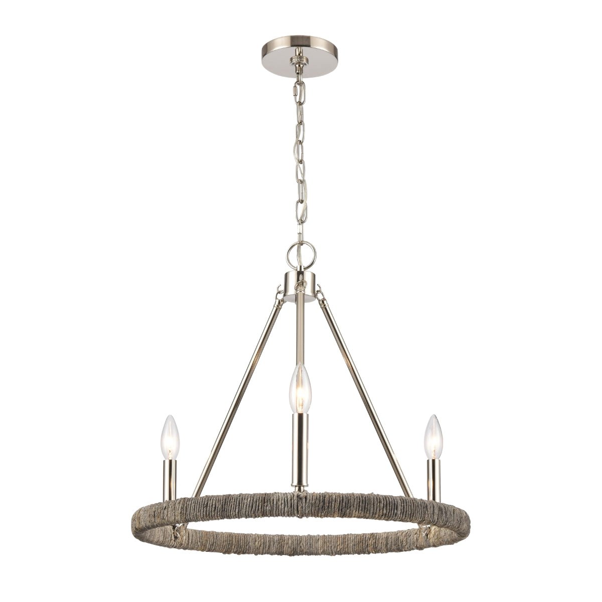 ELK HOME Abaca 20'' Wide 3 - Light Chandelier - Echo Dining