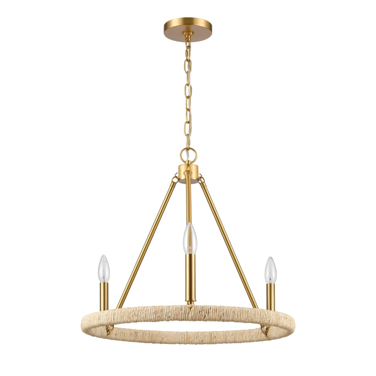 ELK HOME Abaca 20'' Wide 3 - Light Chandelier - Echo Dining