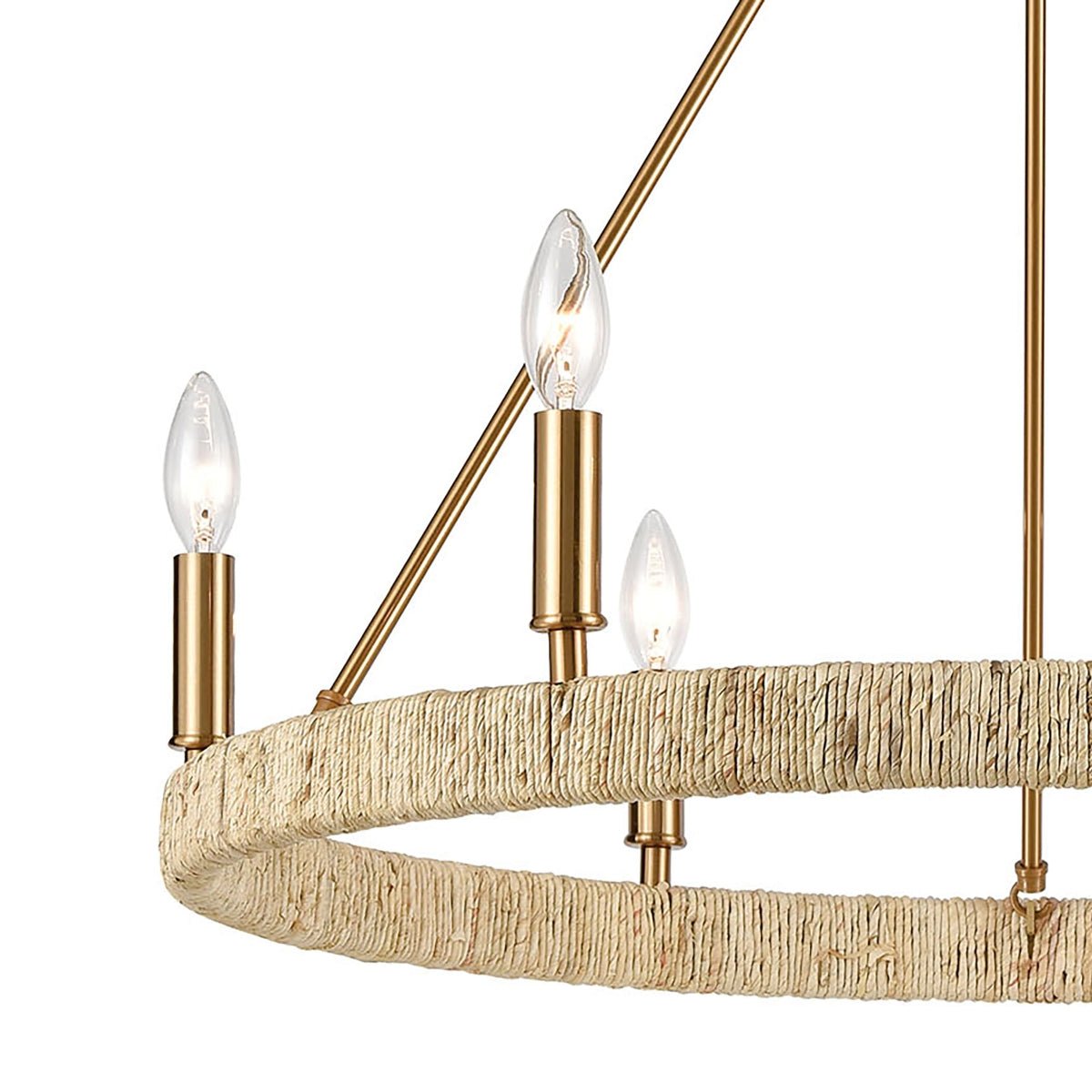 ELK HOME Abaca 27'' Wide 6 - Light Chandelier - Echo Dining