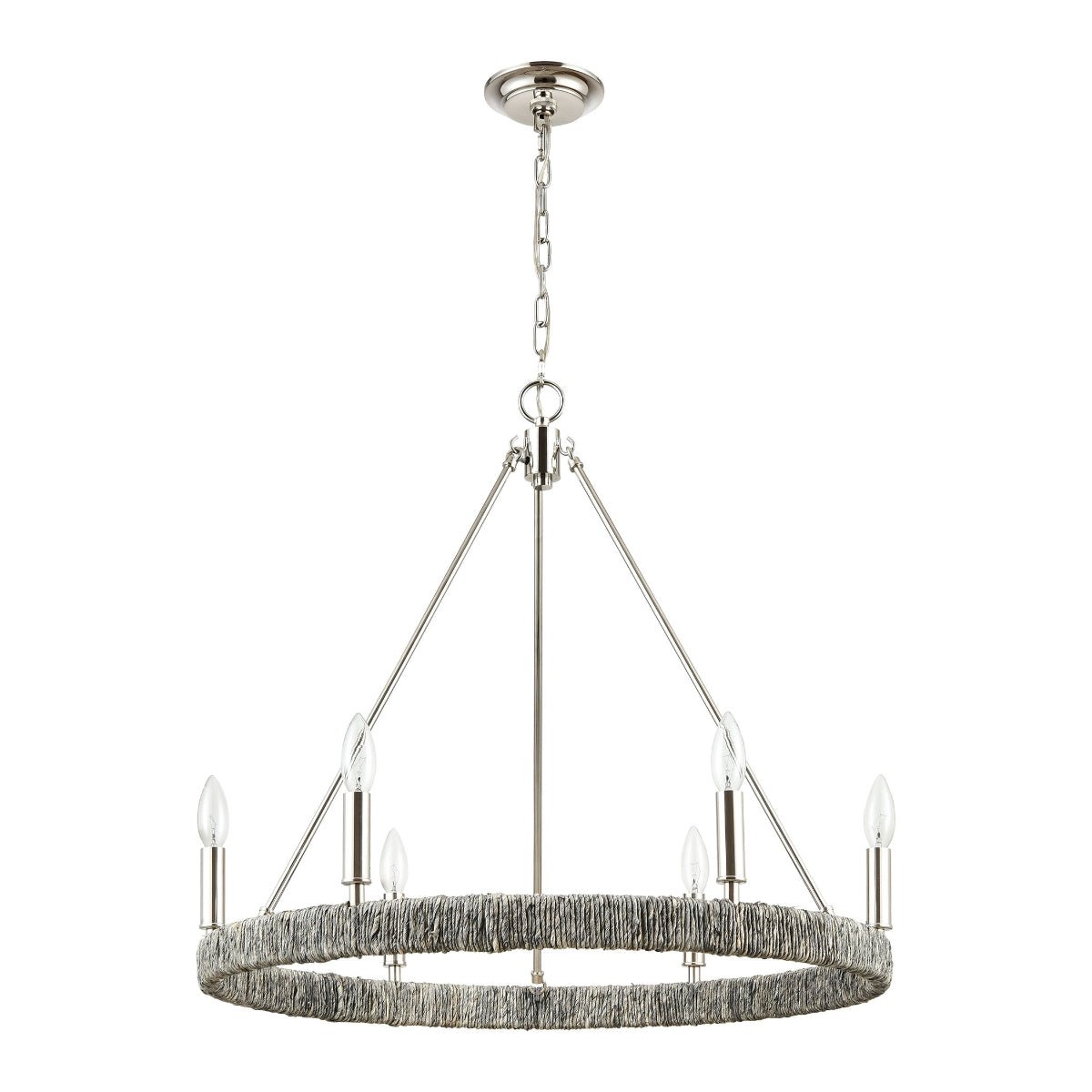 ELK HOME Abaca 27'' Wide 6 - Light Chandelier - Echo Dining