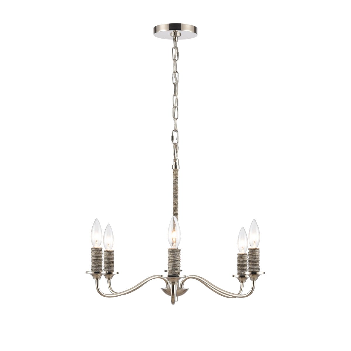 ELK HOME Abaca 32'' Wide 6 - Light Chandelier - Echo Dining
