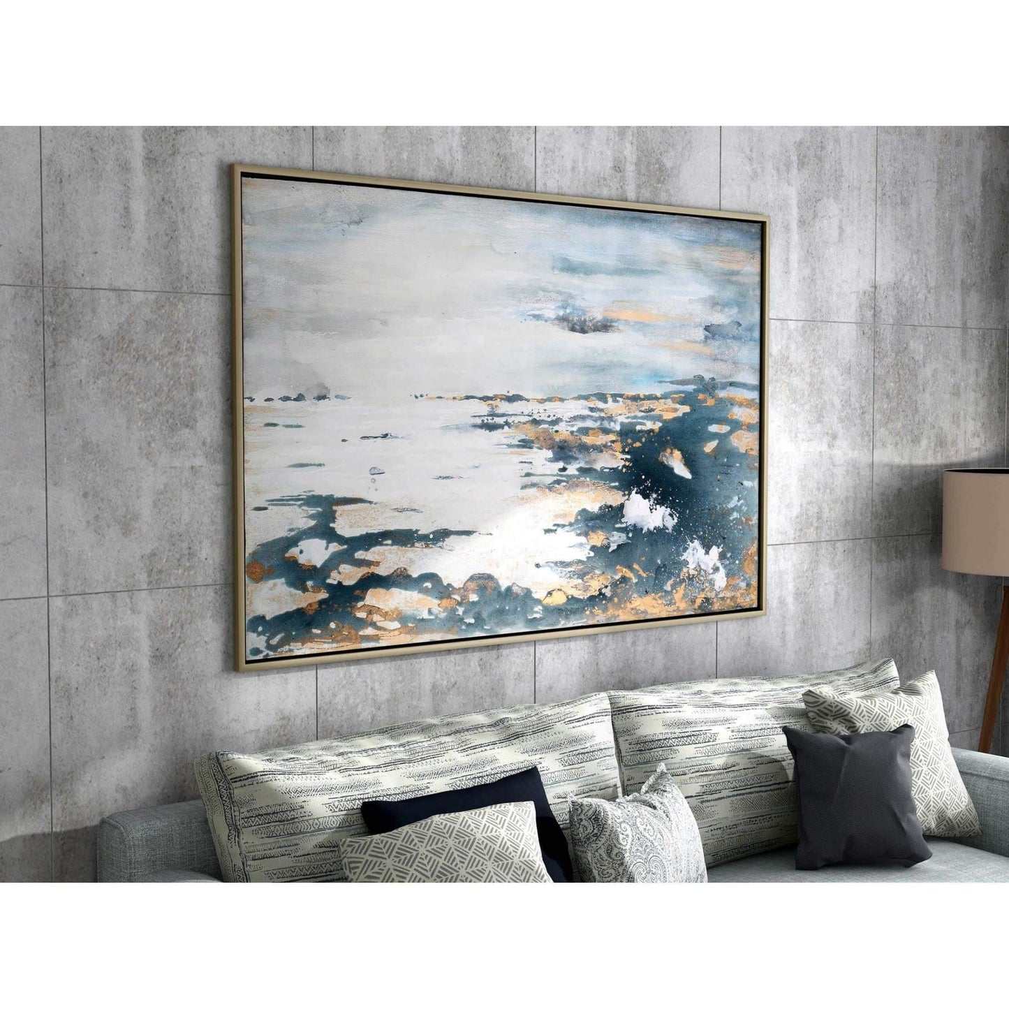 GILD Deep Sea, Hand Painted Canvas - Echo Dining