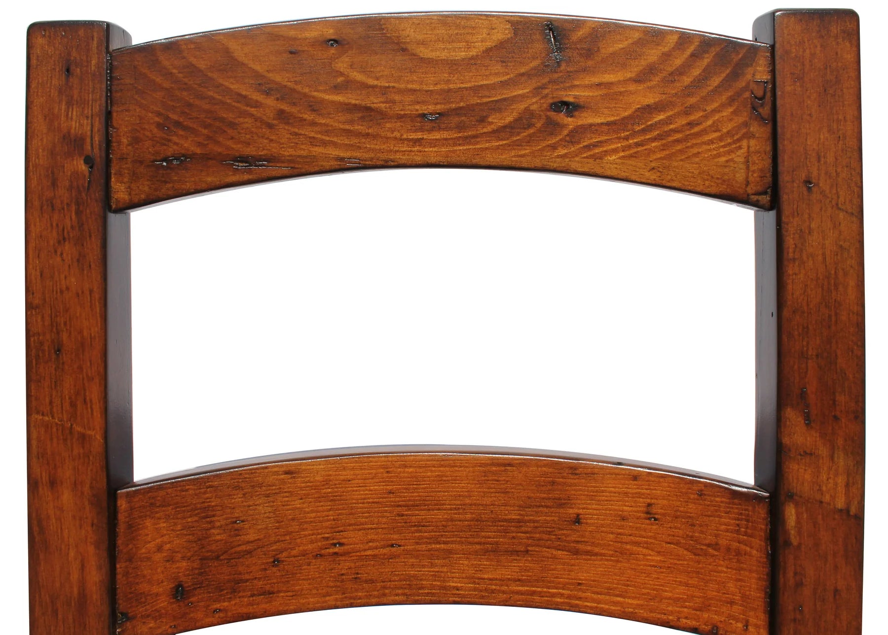 Close-up of African Dusk finish on the Irish Coast Brown Ladder Back Dining Chair