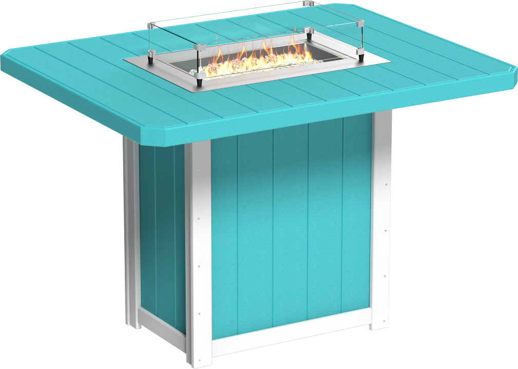 LUXCRAFT Lumin 62” Rectangular Bar Fire Table - Echo Dining