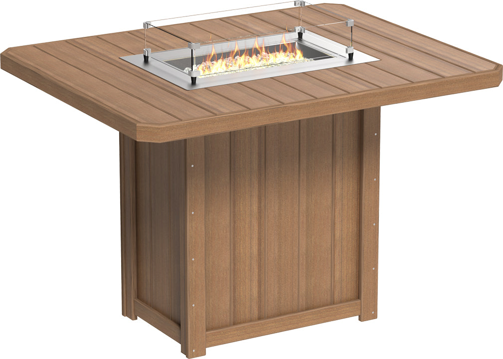 LUXCRAFT Lumin 62” Rectangular Bar Fire Table - Echo Dining