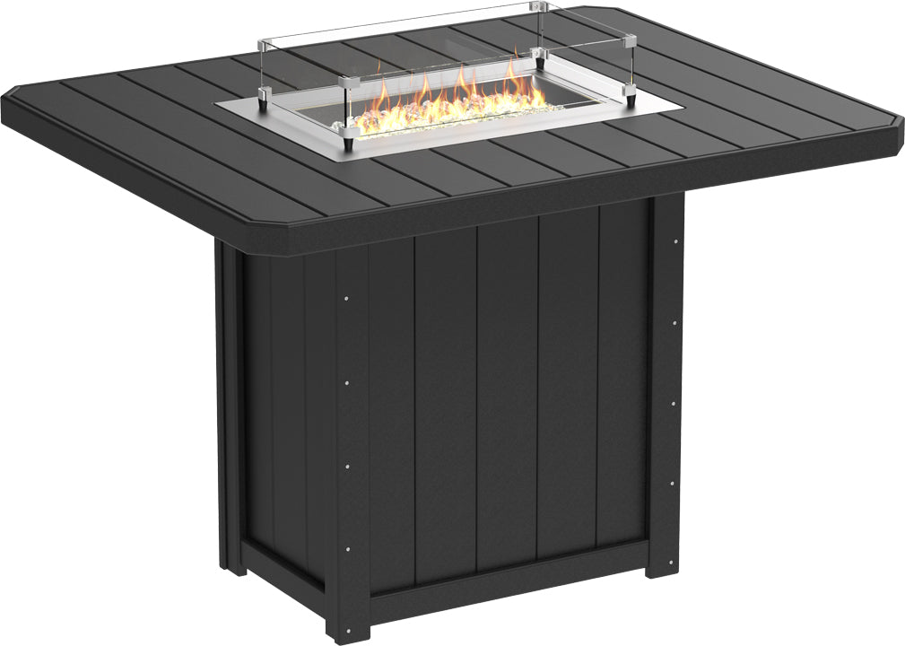 LUXCRAFT Lumin 62” Rectangular Bar Fire Table - Echo Dining