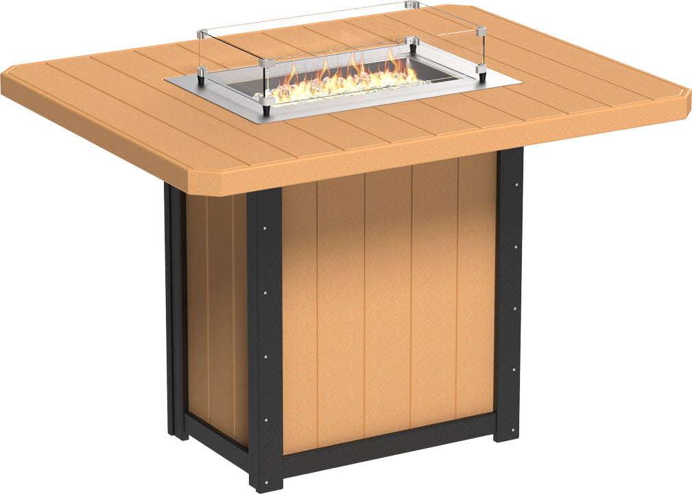LUXCRAFT Lumin 62” Rectangular Bar Fire Table - Echo Dining
