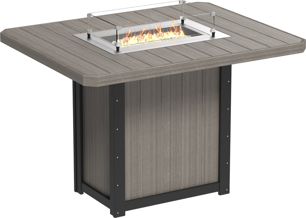 LUXCRAFT Lumin 62” Rectangular Bar Fire Table - Echo Dining