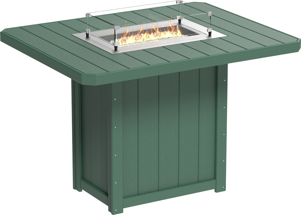 LUXCRAFT Lumin 62” Rectangular Bar Fire Table - Echo Dining