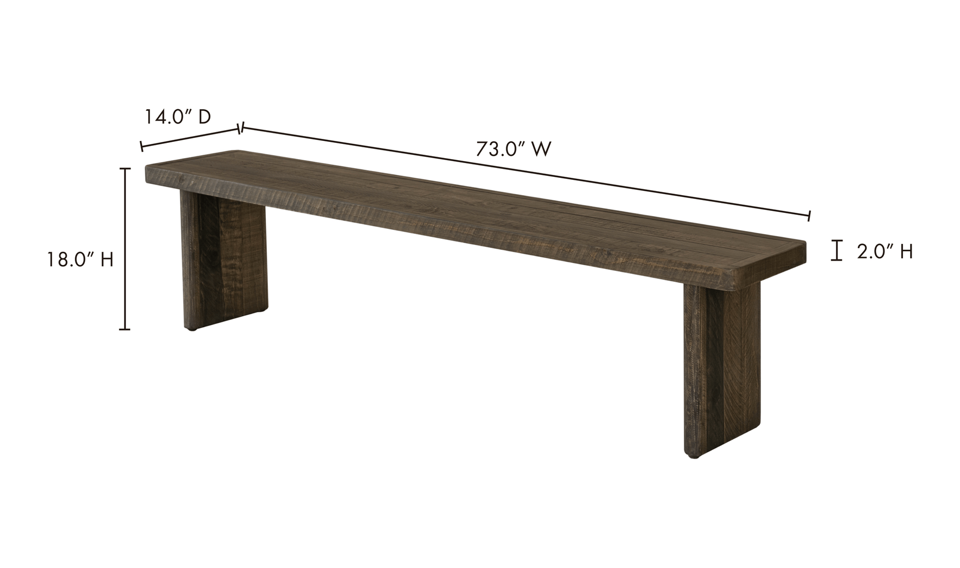 MOE'S Monterey Dining Bench - Echo Dining