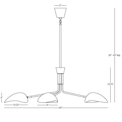 ROBERT ABBEY Rico Espinet Racer Chandelier