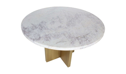 Top View of Graze Dining Table by Moe’s Home Collection, showcasing the elegant white marble top.