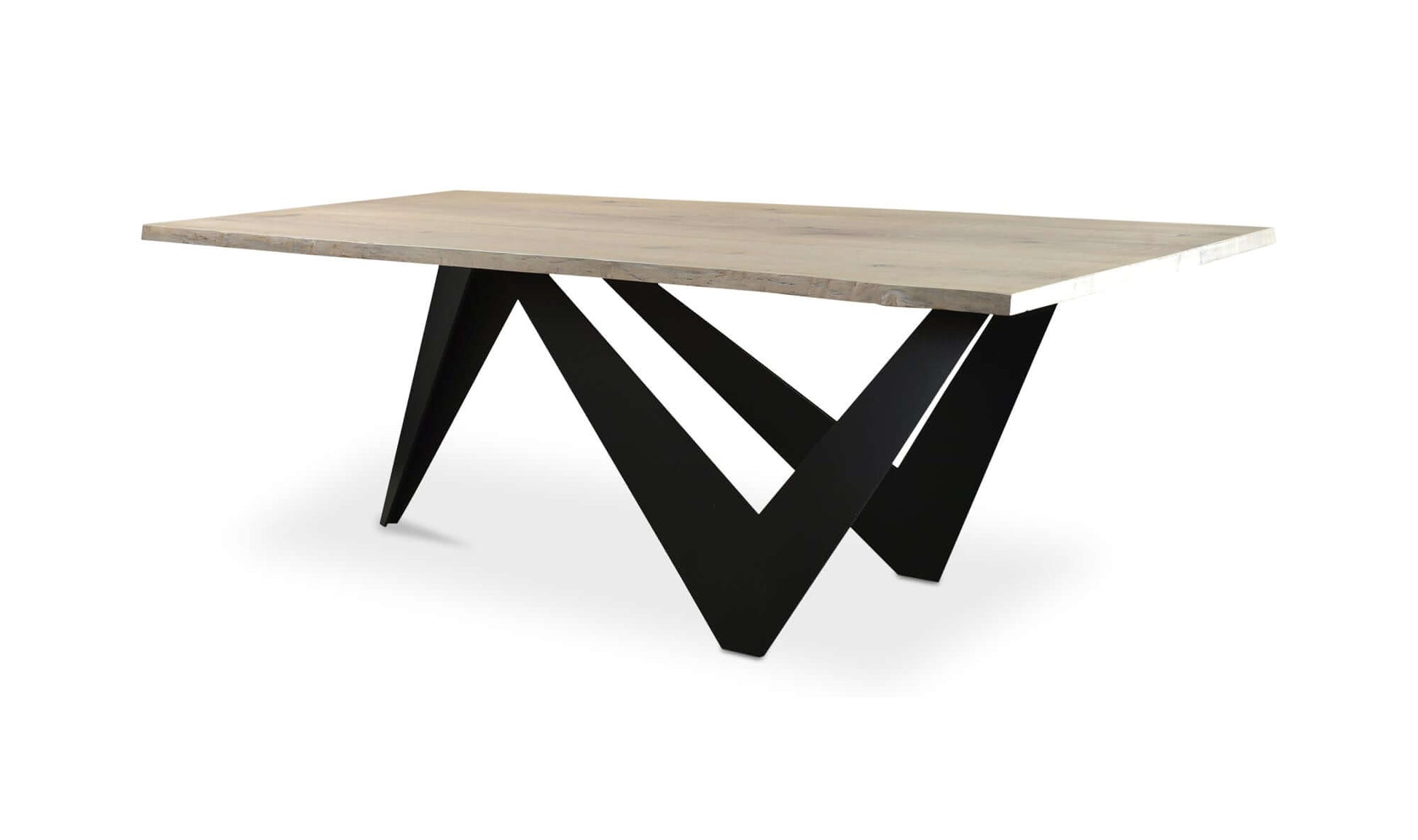 Angled view of Bird Dining Table displaying its contemporary design.