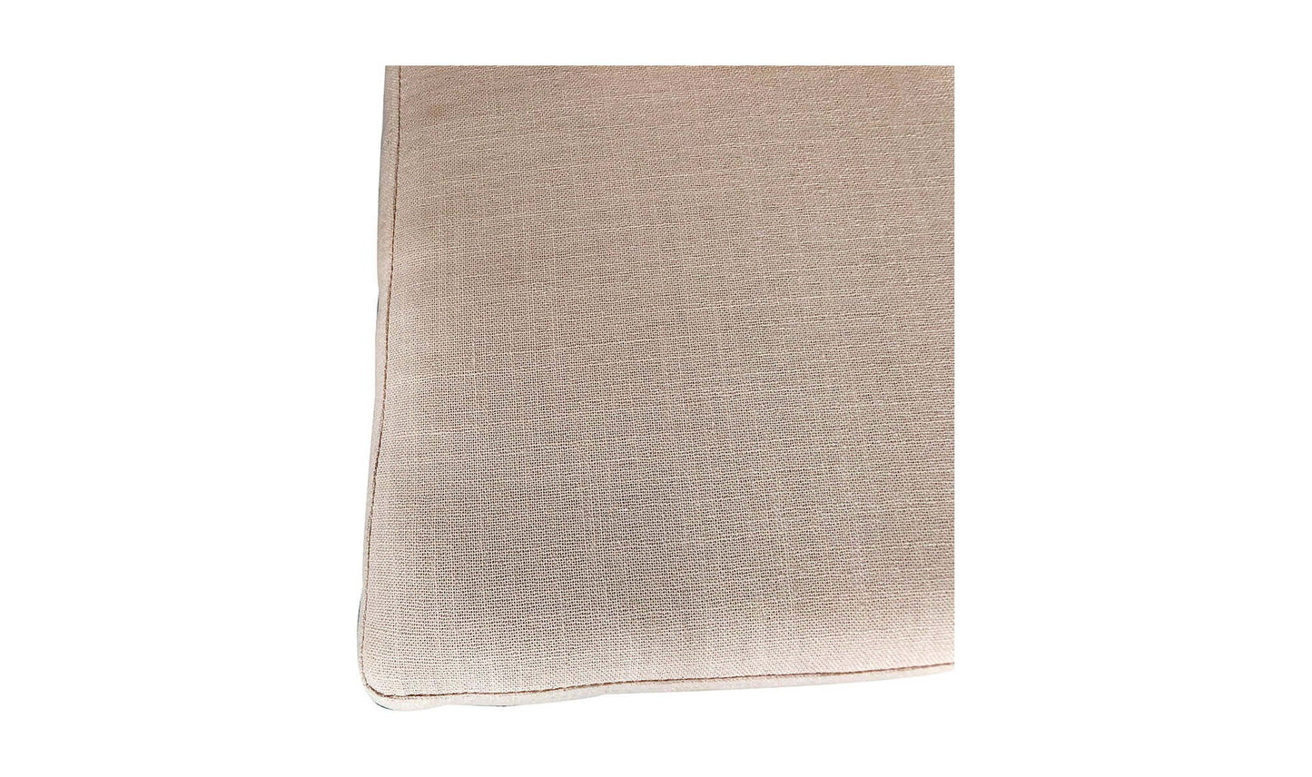 Close-up of Orville Natural Dining Chair's white polyester cushion fabric.