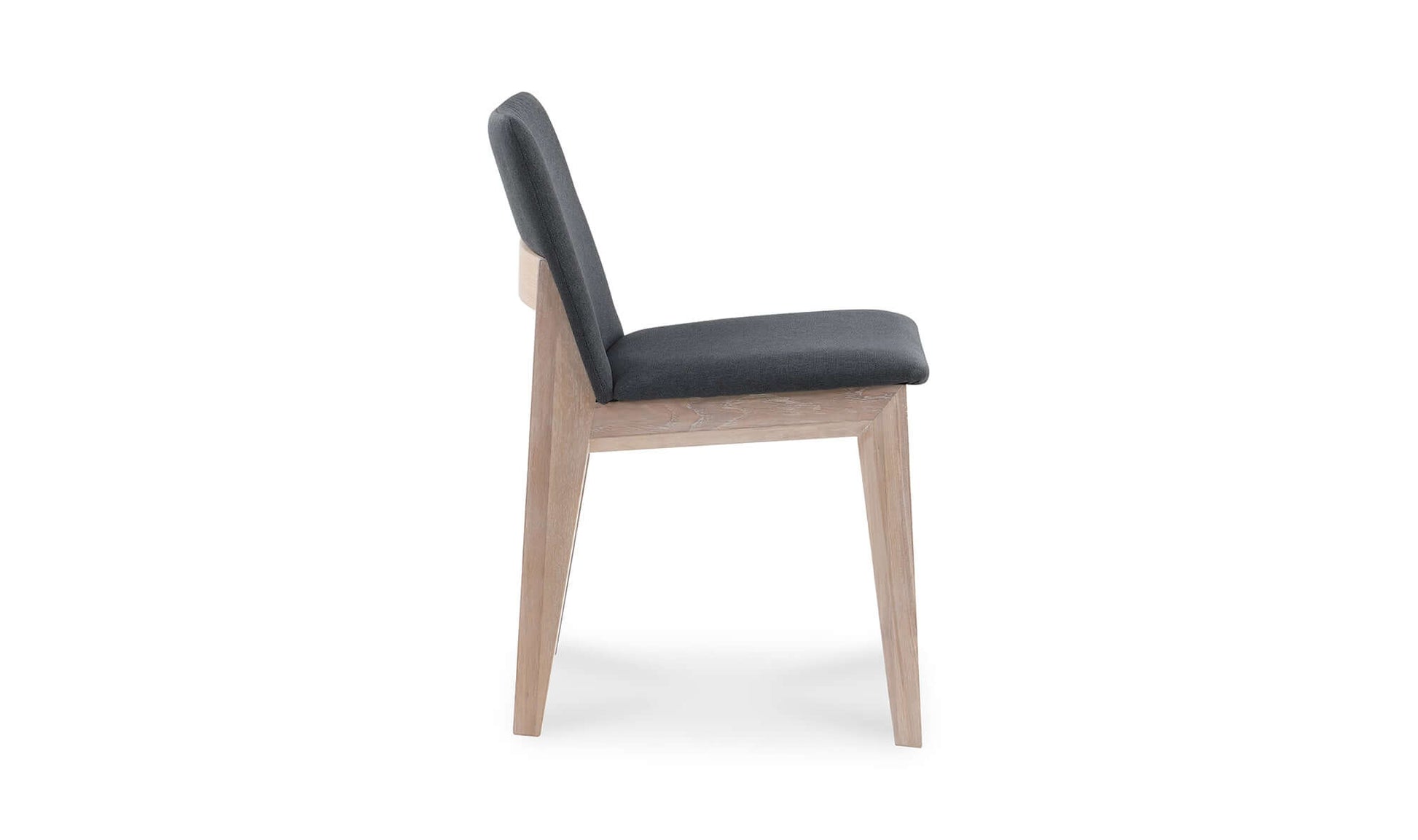 Side profile of Deco Dark Grey Dining Chair