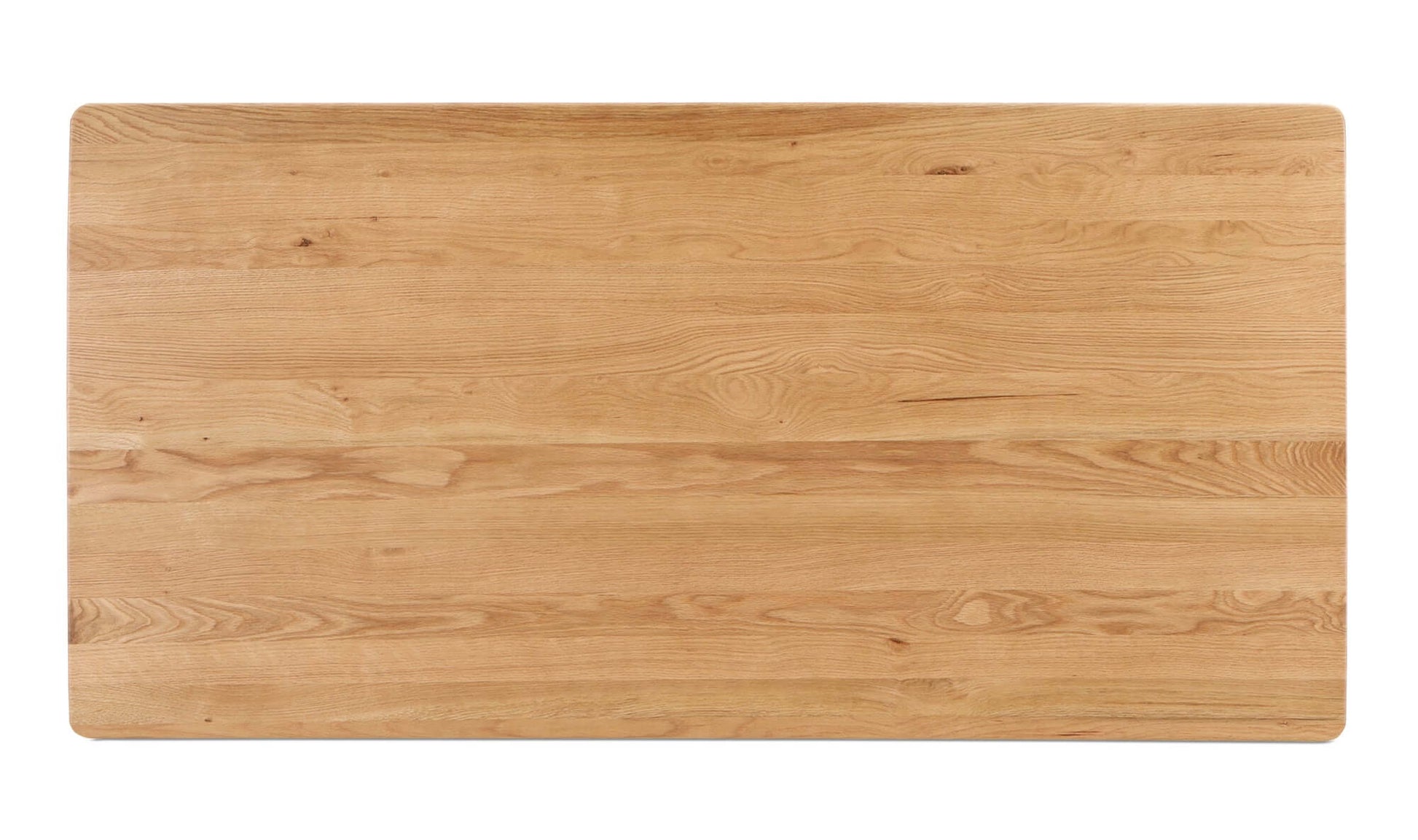 Top view of the Godenza oak rectangular dining table highlighting the natural wood grain.